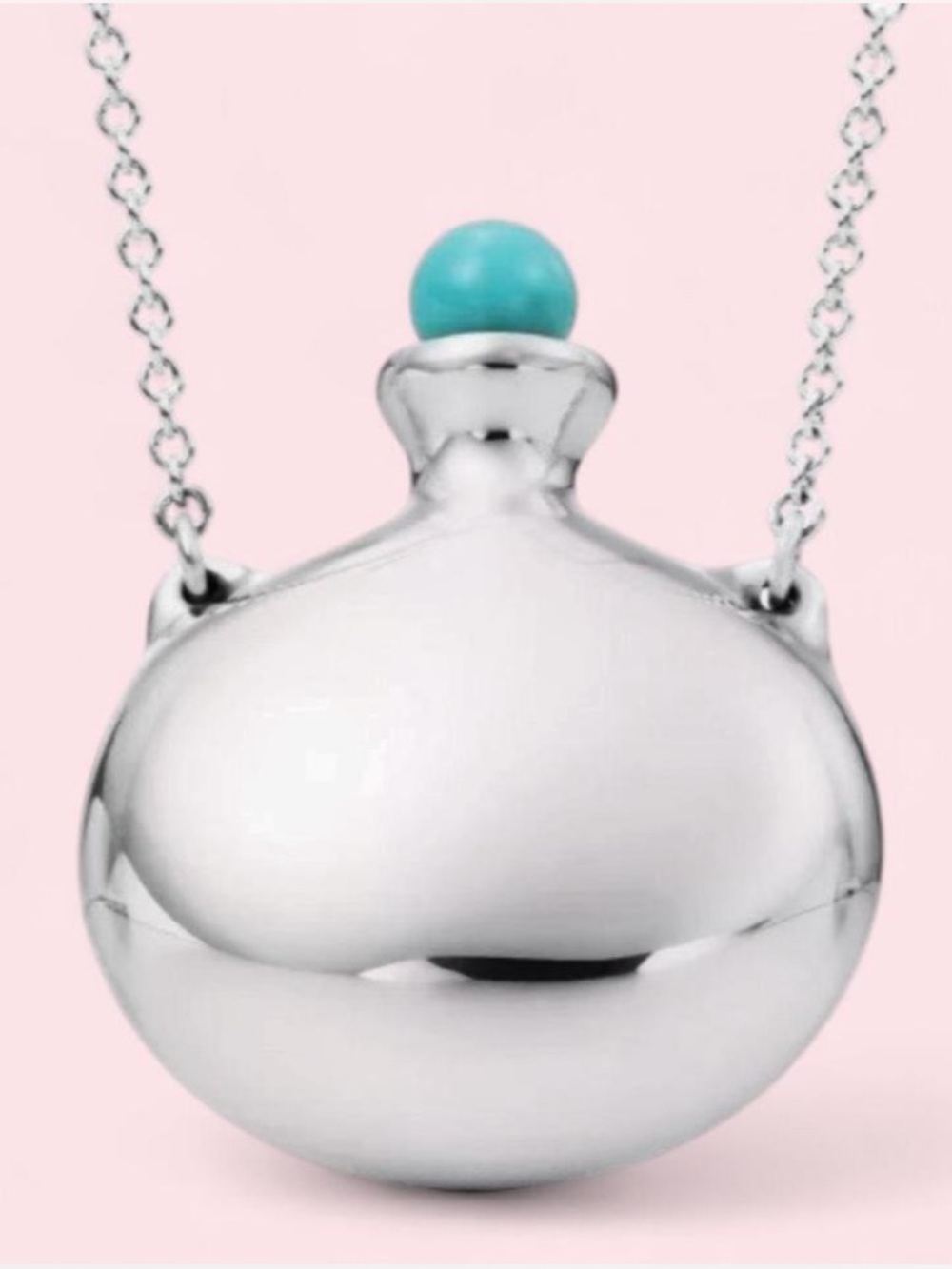 Tiffany & Co Elsa Peretti Bottle Round Bottle Pendant in Sterling Silver